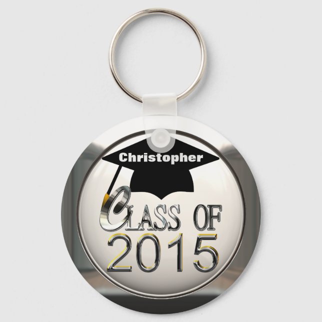 Silver Class Of 2015 Key Chain (Front)