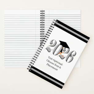 Silver Class of 2026 Graduation Notebook