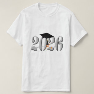 Silver Class of 2026 Graduation T-Shirt