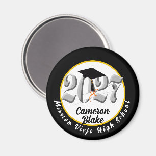 Silver Class of 2027 Graduation Magnet