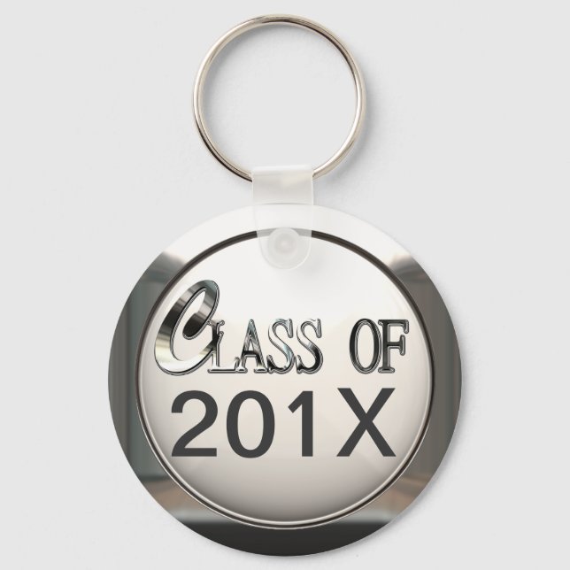 Silver Class Of... Add Year, Keychain (Front)