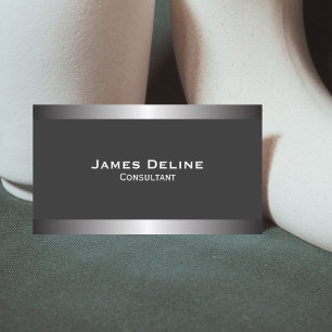 Silver Classic Elegant Business Card Template