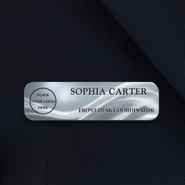 Silver Cloth Classic Name Badge Custom (Creator Uploaded)