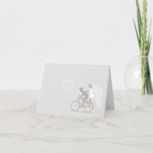 Silver Cloud Bicycle Couple Thank You Note