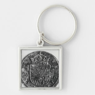 Silver coin key ring