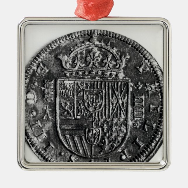 Silver coin metal tree decoration (Front)
