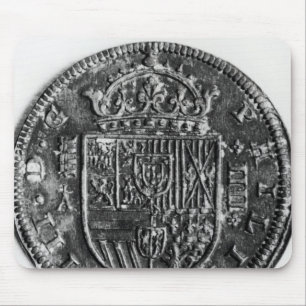 Silver coin mouse mat