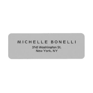 Silver Colour Professional Return Address Label