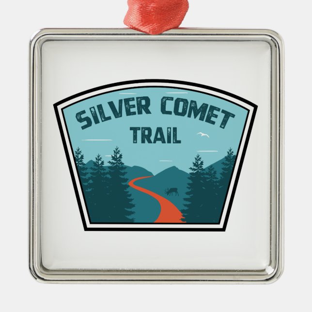 Silver Comet Trail Georgia Metal Tree Decoration (Front)