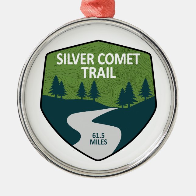 Silver Comet Trail Georgia Metal Tree Decoration (Front)