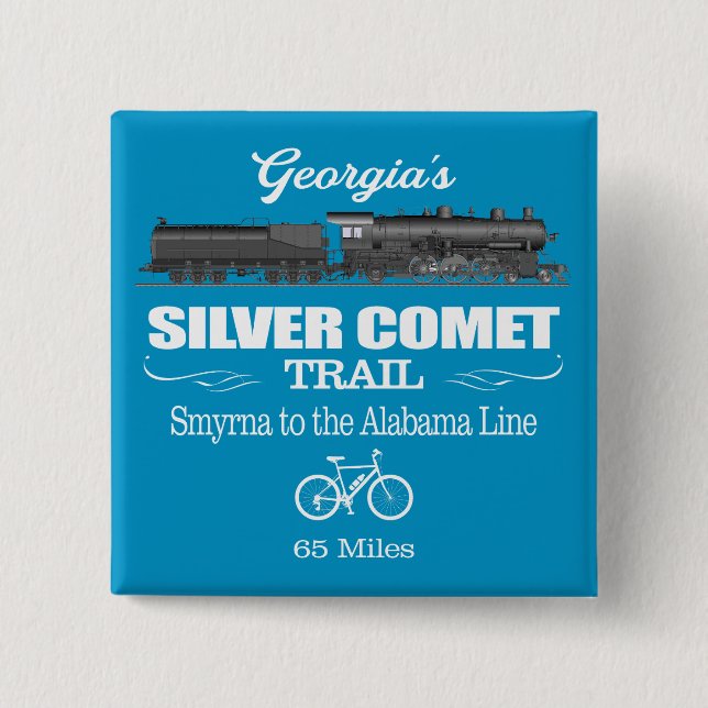 Silver Comet Trail (RT2) 15 Cm Square Badge (Front)