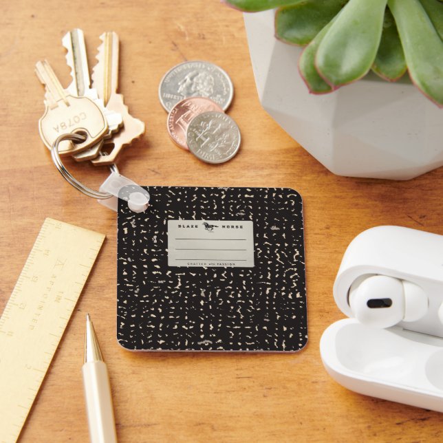 Silver Composition Notebook Keychain (Desk)