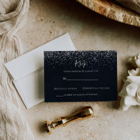 Silver Confetti Calligraphy RSVP