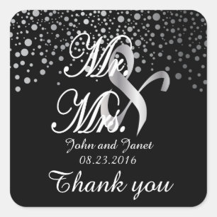 Silver Confetti Dots   DIY Background Colours Square Sticker