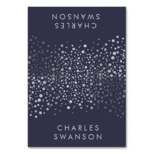 Silver Confetti Dots   DIY Colour Place Cards