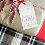 Silver Confetti Typography Merry Christmas Gift Tags<br><div class="desc">The gift of giving is made easy this holiday season with these unique and modern Christmas gift tags. The design features a festive silver foil effect typography script "Merry Christmas" with matching confetti on a clean white background. Easily add your custom wording to these holiday gift tags by using the...</div>