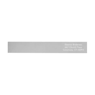 Silver Contemporary Monochromatic Wrap Around Label
