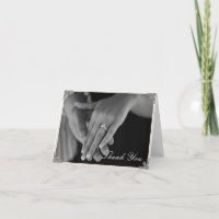 Silver Corner Flourish Thank You Card