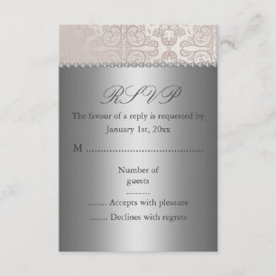 Silver/Cream RSVP Card