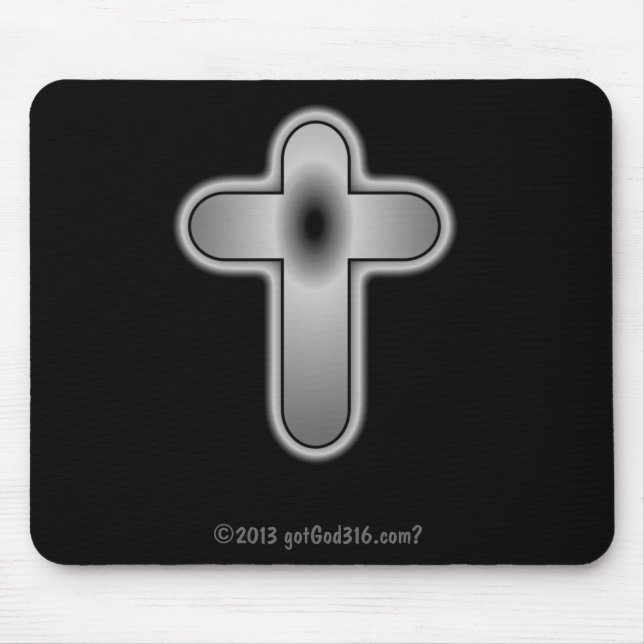 Silver Cross gotGod316.com? Mouse Mat (Front)