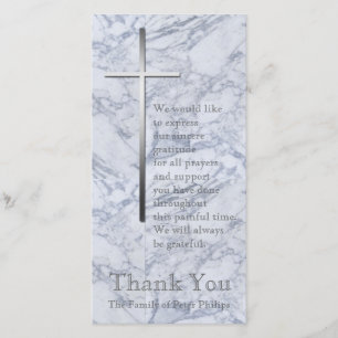 Silver Cross Marble 2 Sympathy Thank You