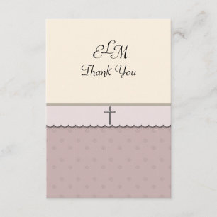 Silver Cross Thank You Card