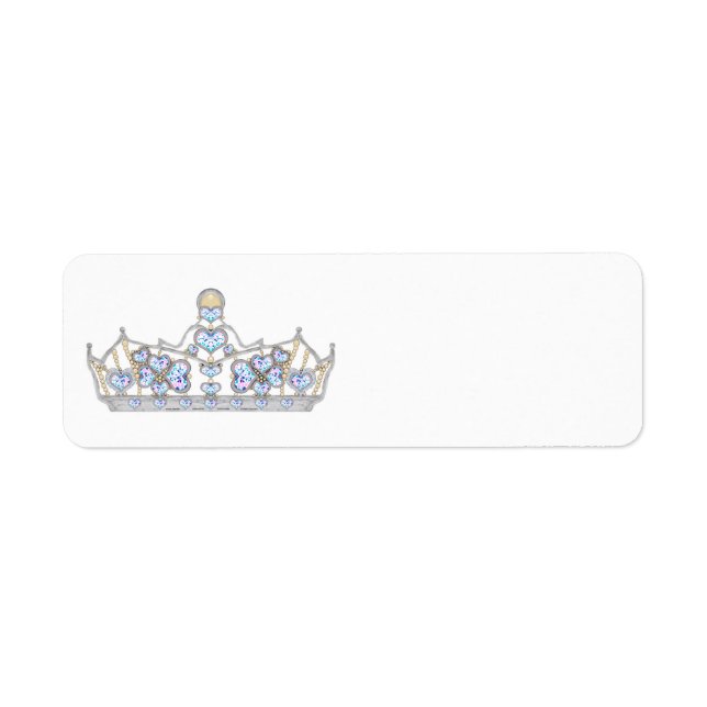 silver crown of heart diamonds bright fashion (Front)