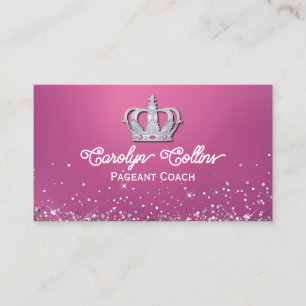 Silver Crown Pageant Coach Business Card