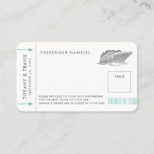 Silver Cruise Boarding Ticket Place Escort Card
