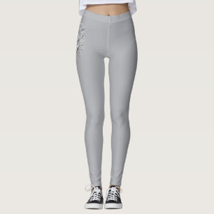 Silver Crystal Crab Sparkling Ocean Luxury Leggings