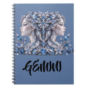 Silver Crystal Gemini Luxury Collection Notebook