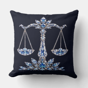 Silver Crystal Libra Luxury Collection Cushion