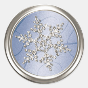 Silver Crystal Snowflake Envelope Seal