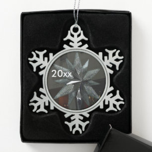 Silver Crystal Star Snowflake Ornament