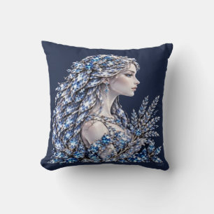 Silver Crystal Virgo Luxury Collection Cushion