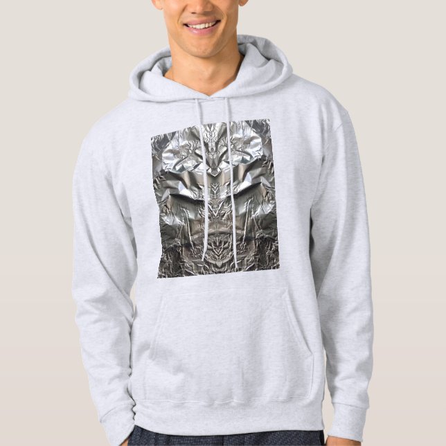 Silver Cyborg - by ID AD Art Gabi Zapf Hoodie (Front)