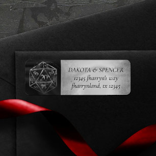 Silver D20 Crit   Role Player Dice Return Address