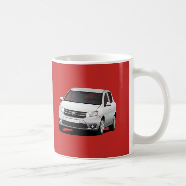 Silver Dacia Sandero 2 x image Coffee Mug (Right)