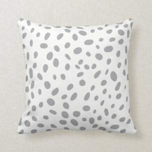 Silver Dalmatian Spots Cushion