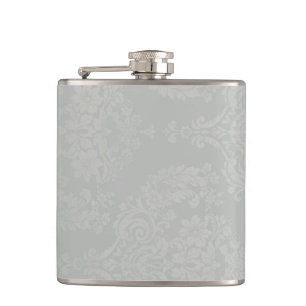 Silver Damask Lady Hip Flask
