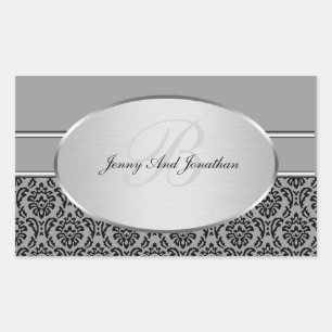 Silver Damask Stickers