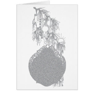 Silver Deco Vintage Doily Ornament with Beads