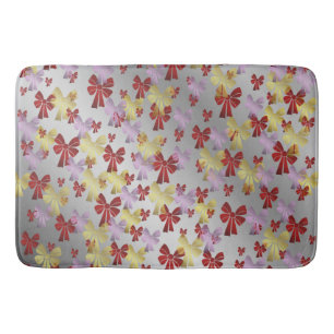 silver,decoration, gift, bow, holiday, ribbon, bath mat