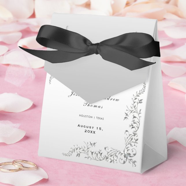 Silver Decoration Wedding Favour Box (Wedding)