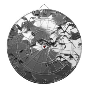 Silver Decorative Stars Dartboard