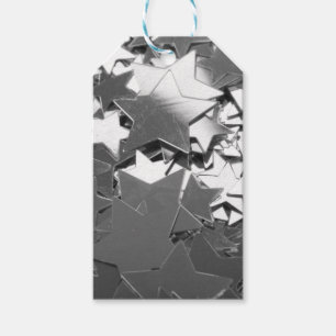 Silver Decorative Stars Gift Tags