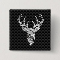 Silver Deer Decor on Carbon Fibre Style Print