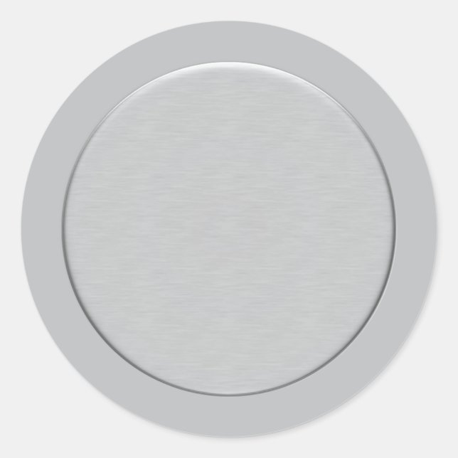 Silver design classic round sticker (Front)