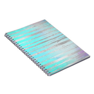 Silver Detail Unicorn Rainbow Horizontal Art Notebook