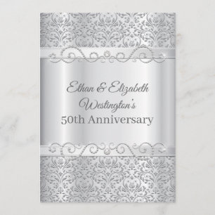 Silver Diamond 50th Anniversary Invitation